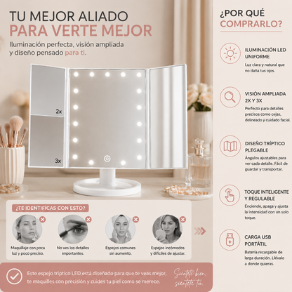 GlowMirror™ | El Espejo LED Viral de Beauty